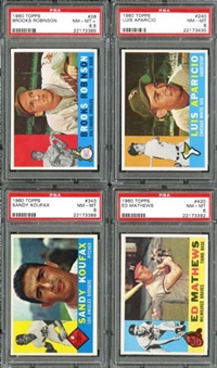 1960 Topps High Grade Complete Set of 572 Cards with 25 PSA Graded! 
